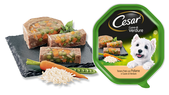 Cesar Cuore Di Verdure Pollame 150gr Alimento umido per Cani Cesar Cuore Di Verdure Pollame 150gr Alimento umido per Cani